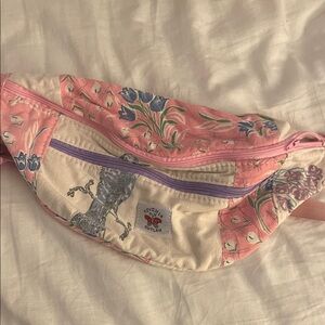 Psychic Outlaw Pink and Cream Floral Fanny Pack